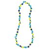 Blue Smartie Single Strand Wood Necklace
