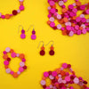Pink Smartie Multi Strand Wood Necklace
