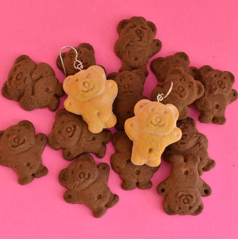 Tiny teddy -Large sized earrings