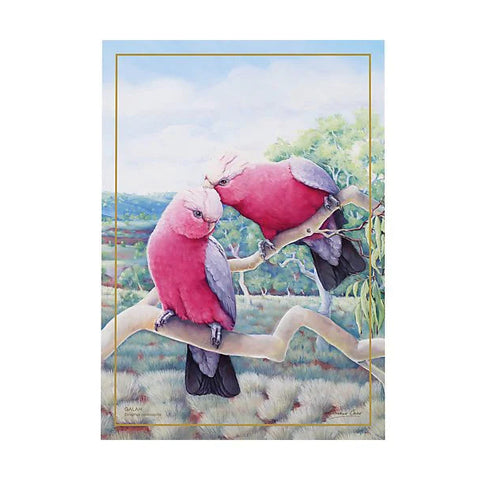 10yr Anniversary Birds of Australia Tea Towel 50x70cm Galah