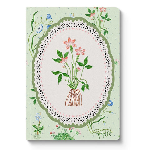 A5 Textured Soft Cover Notebook-Green Roots Vignette