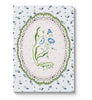 A5 Textured Soft Cover Notebook-Blue & Cream Roots Vignette