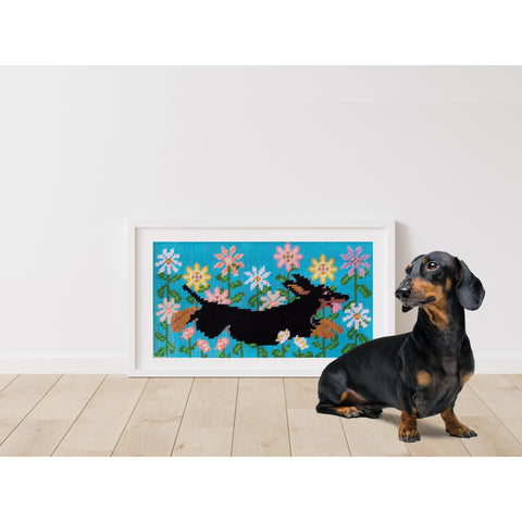 THE DOG COLLECTIVE HALF STITCH KIT MULTI-COLOURED 35X18.4CM