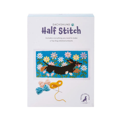 THE DOG COLLECTIVE HALF STITCH KIT MULTI-COLOURED 35X18.4CM