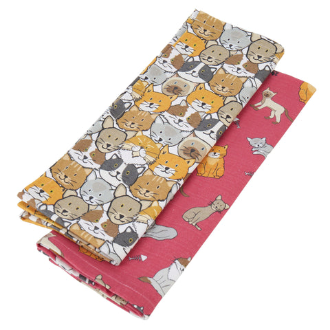 THE CAT COLLECTIVE TEA TOWEL SET OF 2 50X70CM