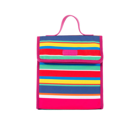 Satchel Lunch Bag -Bright Stripes