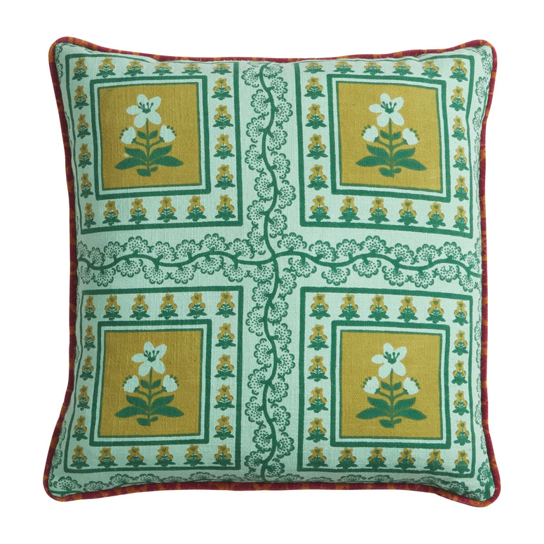 Claire Reversible Cushion - Jade