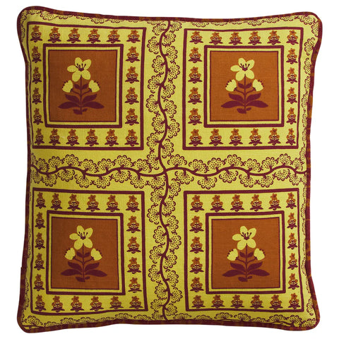 Claire Reversible Cushion - Mustard