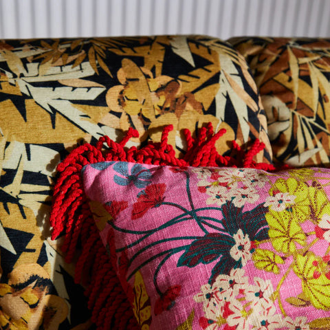 Genevieve Square Fringe Cushion