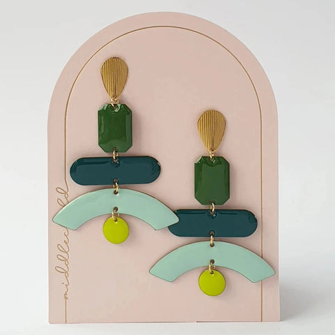 ARTICULATE EARRINGS - EMERALD