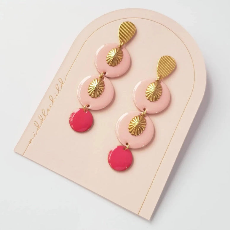 Avonne Earrings in Pink