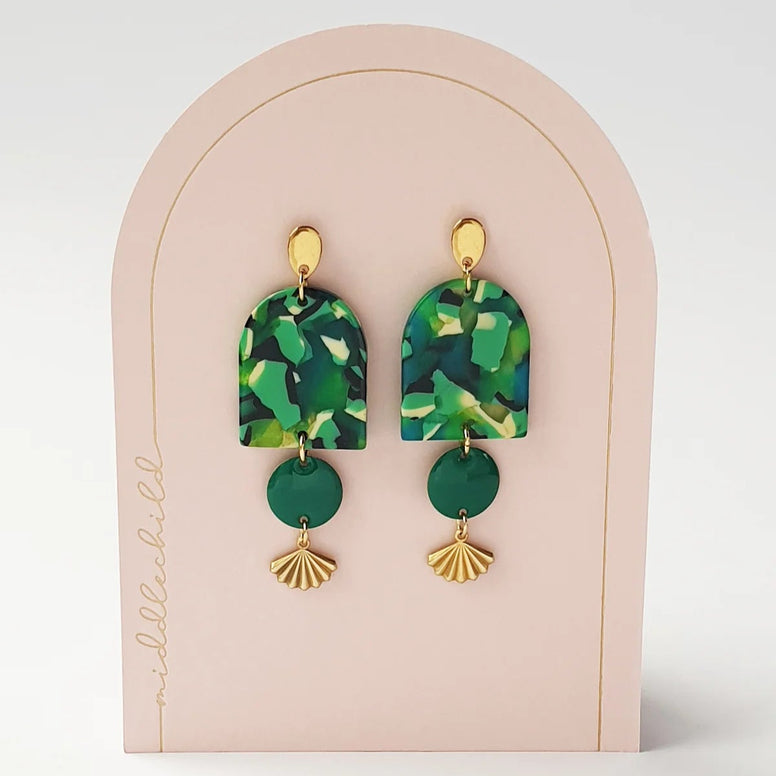 CLOCHE EARRINGS - Green