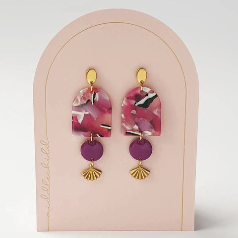 CLOCHE EARRINGS - MAGENTA