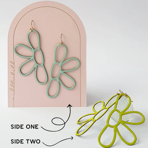 DANDY LINE EARRINGS - Honeydew