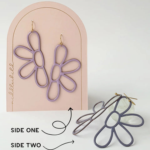 DANDY LINE EARRINGS - Lilac