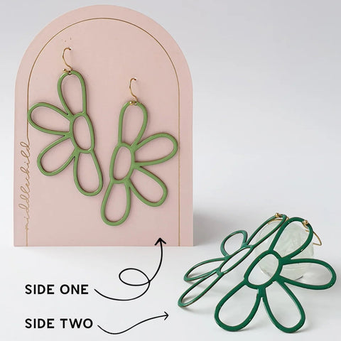 DANDY LINE EARRINGS - Green