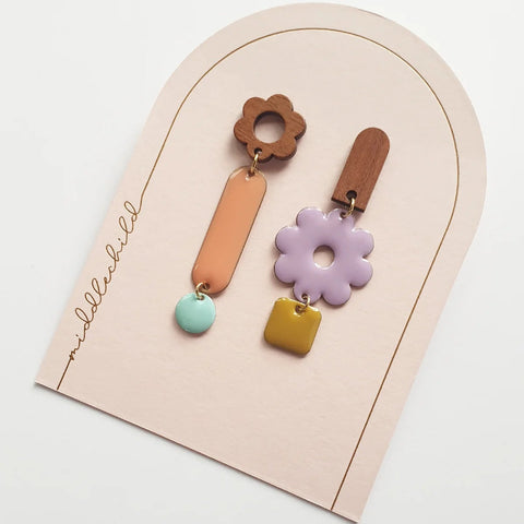 JUNGLE GYM EARRINGS - Peach Lilac