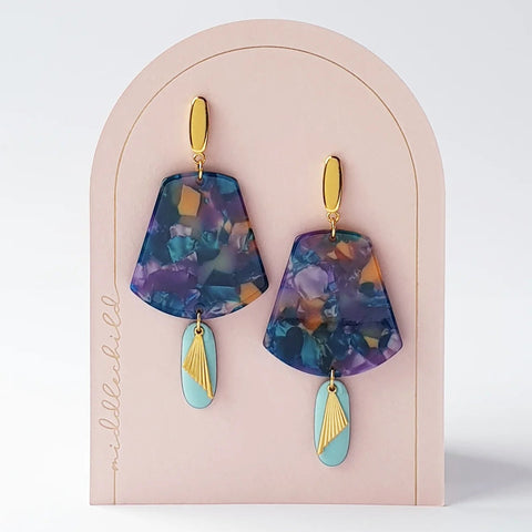 PINNACLE EARRINGS - Blue