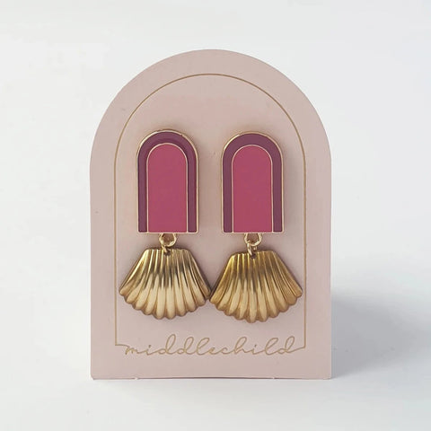 REGENT EARRINGS - MAGENTA