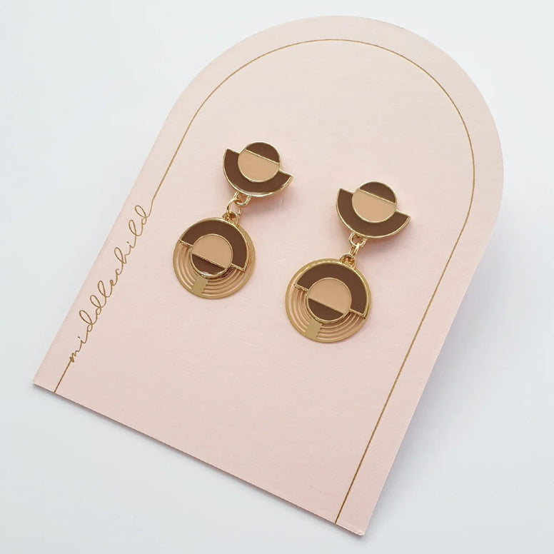 REUNION EARRINGS - Chocolate Macadamia