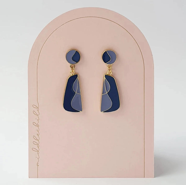 SASHAY EARRINGS - NAVY