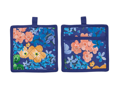 Forget Me Not Pot Holder Set of 2