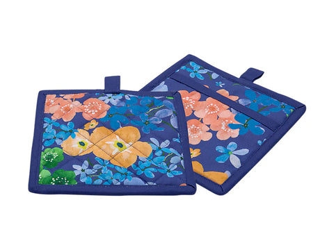 Forget Me Not Pot Holder Set of 2