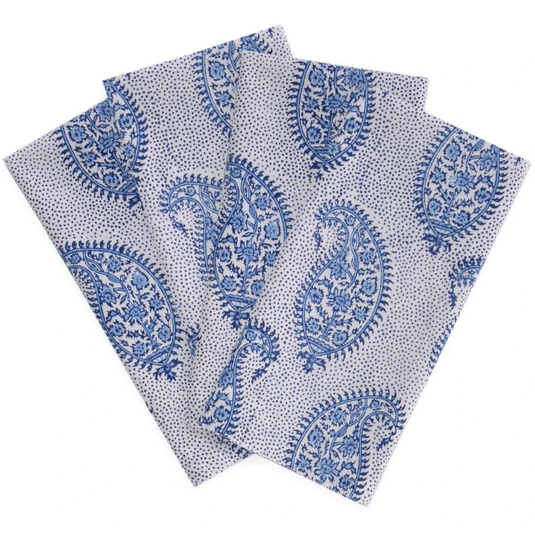 Paisley Azure Napkins - S/4