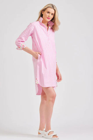 Popover Shirtdress - Pink Stripe/Floral