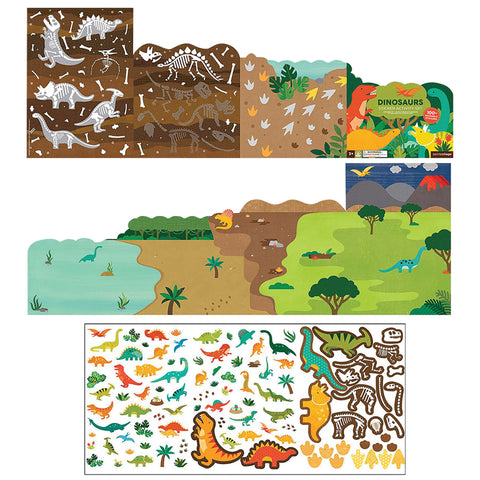 PETIT COLLAGE DINOSAURS STICKER ACTIVITY SET MULTI-COLOURED 30.5X21.5X1CM