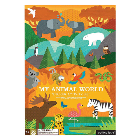 PETIT COLLAGE MY ANIMAL WORLD STICKER ACTIVITY SET MULTI-COLOURED 30.5X21.5X1CM