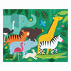 PETIT COLLAGE ANIMAL MENAGERIE TWO-SIDED ON-THE-GO PUZZLE GREEN 35.5X29.0.6CM