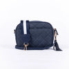 Sally - Quilted Navy Suede