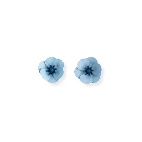Poppy Garden Earrings - Mid Blue
