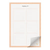 Daymaker Stationery - Peach Gingham 'Shopping List' Magnetised A5 Notepad