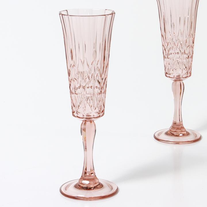 Pavilion Acrylic Flute Glass | Pale Pink