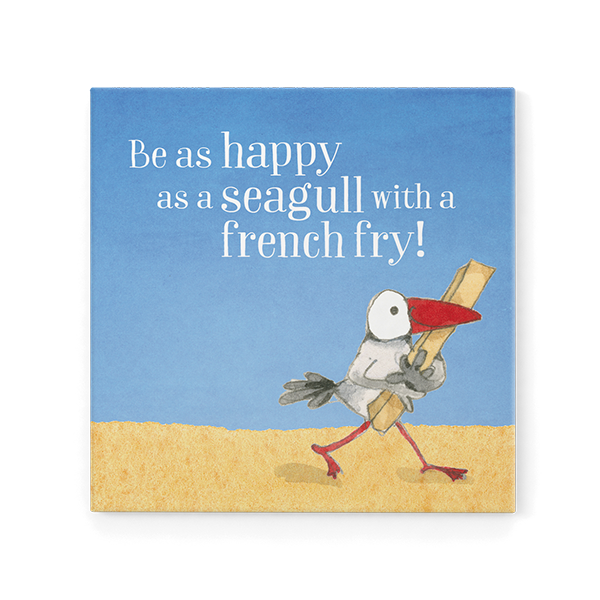 Twigseeds Magnet - Be as happy as a seagull with a french fry