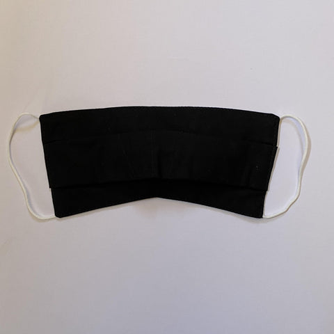 Face Mask - Black with Navy lining. Cotton outer, Soft cotton mask.