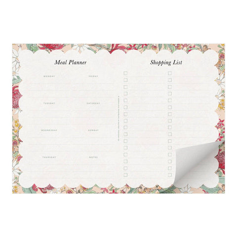 Daymaker Stationery - Native Floral 'Meal Plan & Shopping List' Magnetised A4 Notepad