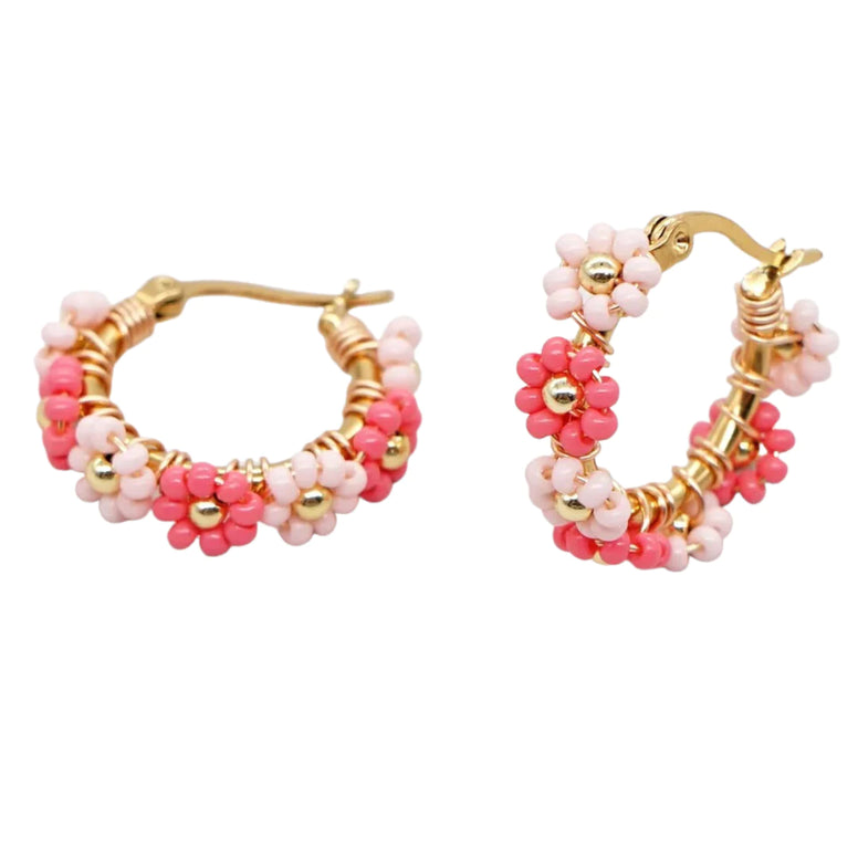 Kate Hoops in Pink Two Tone