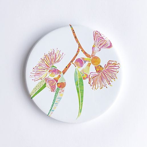 Gum Blossoms Ceramic Coaster