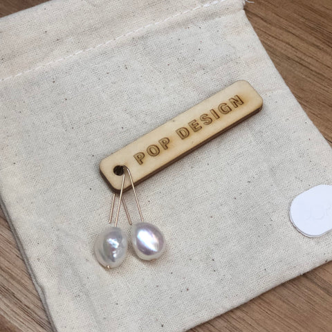 HANNAH - Freshwater Pearl Earrings || 14k Filled Gold