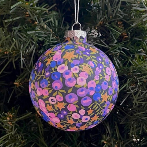 LIBERTY CHRISTMAS BAUBLE 'WILTSHIRE STAR PURPLE'