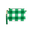 Capri - Green & White Gingham Large Crossbody Bag