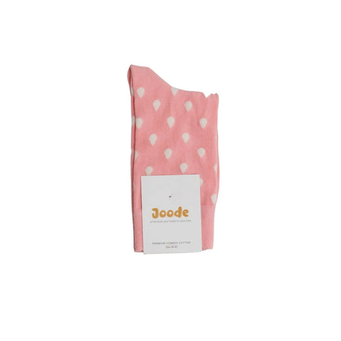 Pink Raindrop Unisex Cotton Socks