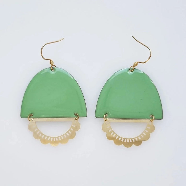 Lovelace Earrings in Green