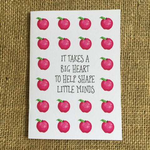 Teacher's Big Heart Card